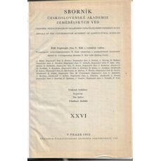 Sborník Československé akademie zemědělských věd 1953 (ročník XXVI.)
